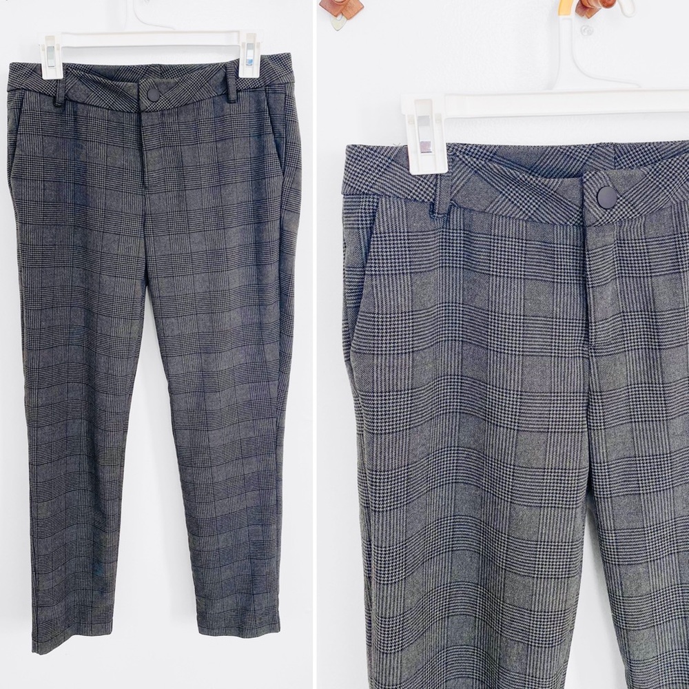 Kut From The Kloth Grey Plaid Classic Trousers Size 4